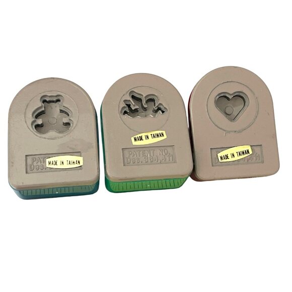 DIY 53 Craft Wooden Rubber Stamps Lot, 3 Decorative Craft Punchers Scrapbooking - Picture 9 of 11